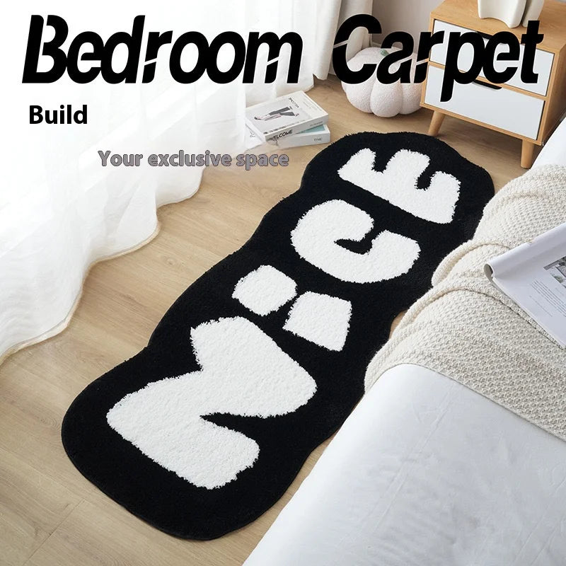 VIKAMA Creative Imitation Cashmere Carpet Living Room Bedroom Bed Blanket Home Decoration Soft Plush Bay Window Floor Mat