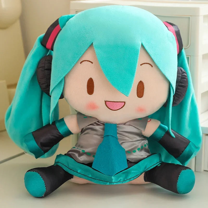 6Styles Cartoon Hatsune Miku Plush Toy New Bow Miku Preciality Sakura Hatsune Miku Plushies Sleeping Doll Soft Gifts Girl