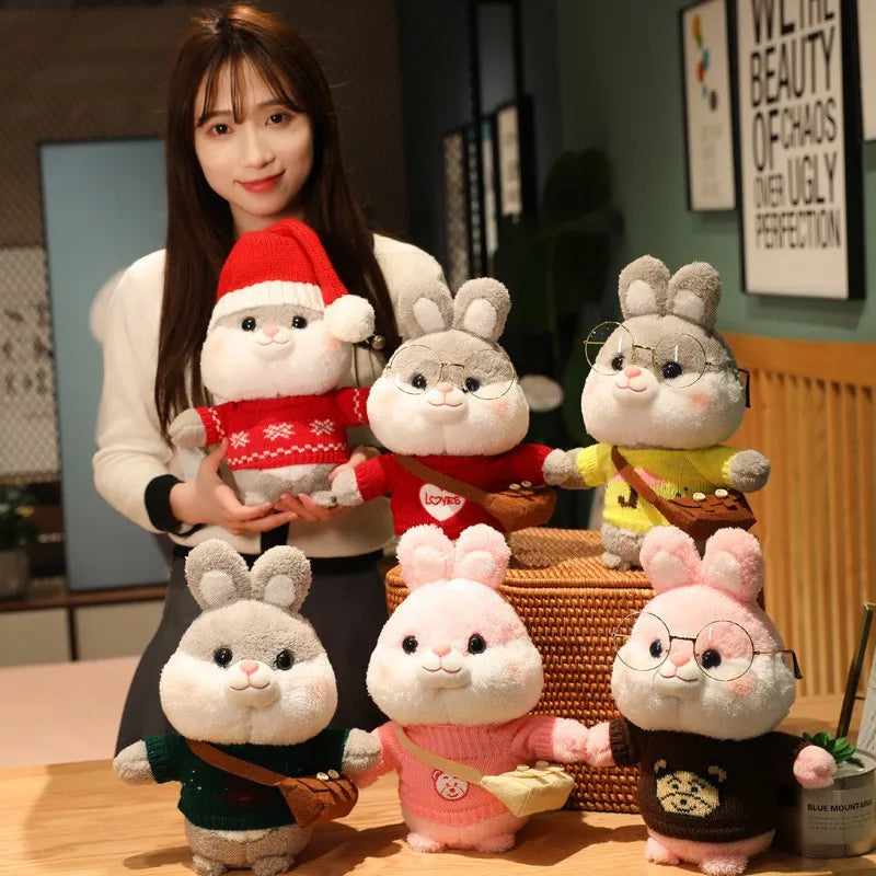 30cm New Cartoon Cute Rabbit Cosplay Dress Up Plush Toys Stuffed Lovely Bunny Dolls Soft Animals for Kids Girls Birthday Gift