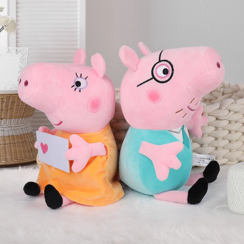 30cm 12'' Genuine Peppa Pig daddy mammy grandpa grandma dinosaur Teddy bear Peppa George Plush Toy Kids Birthday Christmas Gift