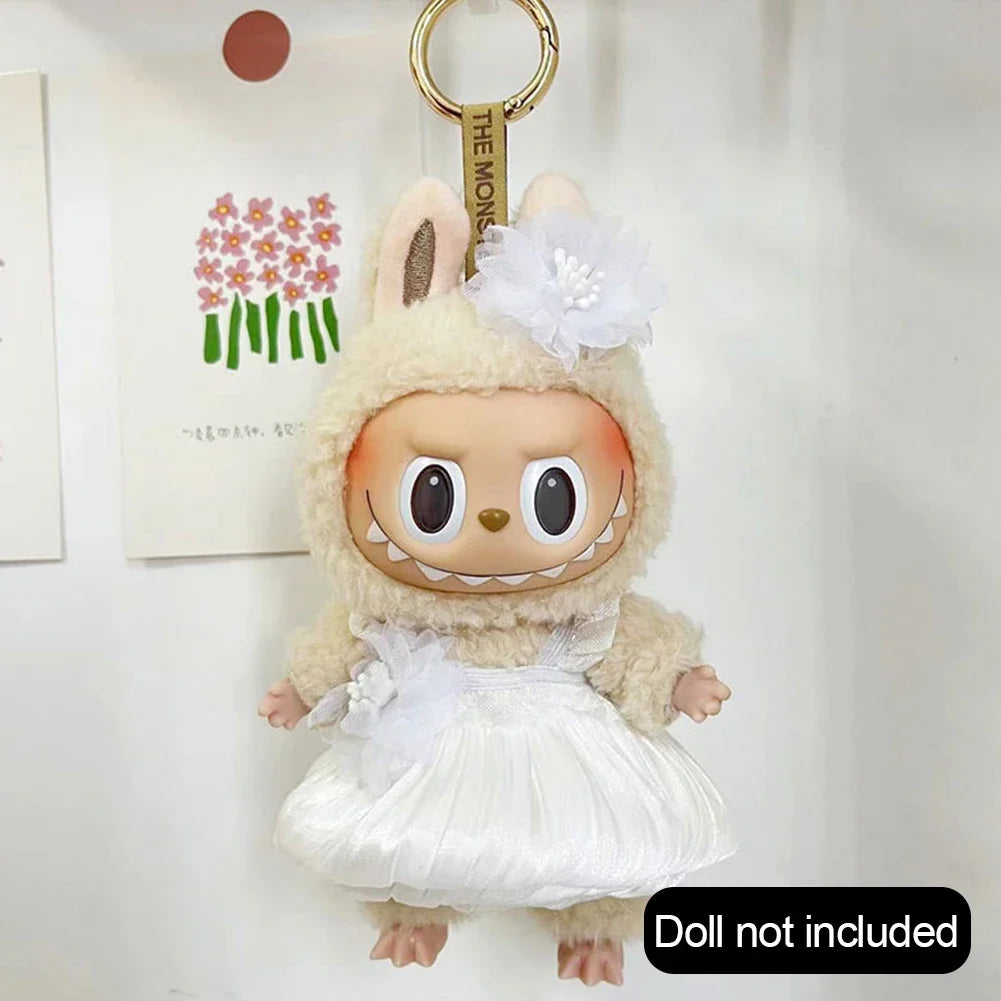 17cm Mini Plush Doll'S Clothes Outfit Accessories For Korea Kpop Exo Labubu Idol Dolls Wedding dress suit Clothing Gift