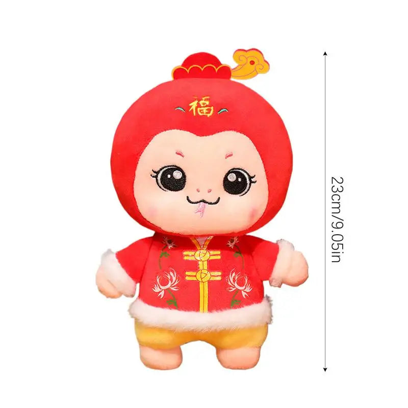 Year Of The Snake 2025 Plush Soft Plush Good Luck 2025 Stuffed Animal Festive Chinese Snake Year Souvenir Lucky Plush Doll For