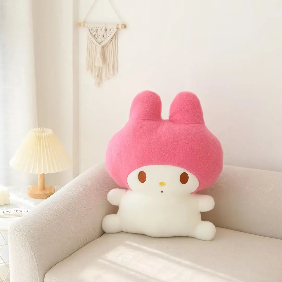 Sanrio Peluche Melody Kuromi Cinnamoroll Hangyodon Plush Pillow Pom Pom Purin Stuffed Cushion Plush Doll Xmas Gift For Girl