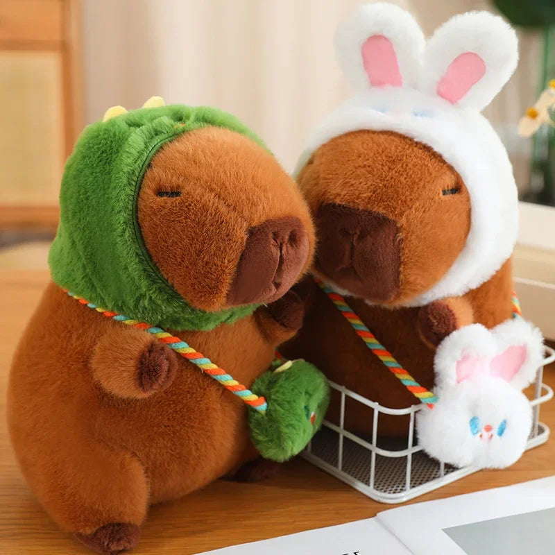 Hot Sale Cartoon Capybara Plush Toy Simulation Capibara Cosplay Rabbit Dinosaur Dog Frog Decor Bubble Stuffed Animals