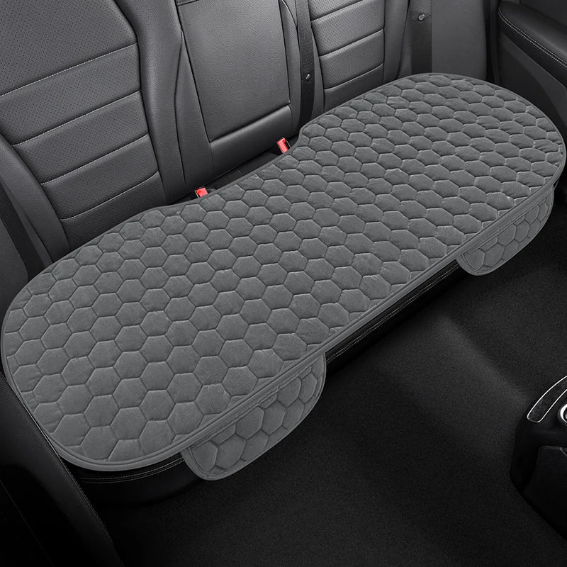 Winter short plush car single piece seat cushion thickened warm front single seat square cushion rear row long cushion