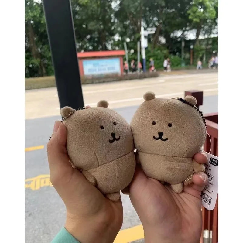 Nagano Self-Deprecating Bear Plush Car Keychain Children's School Bag Pendant Couple Holiday Gift Anime Peripheral 2D Collection