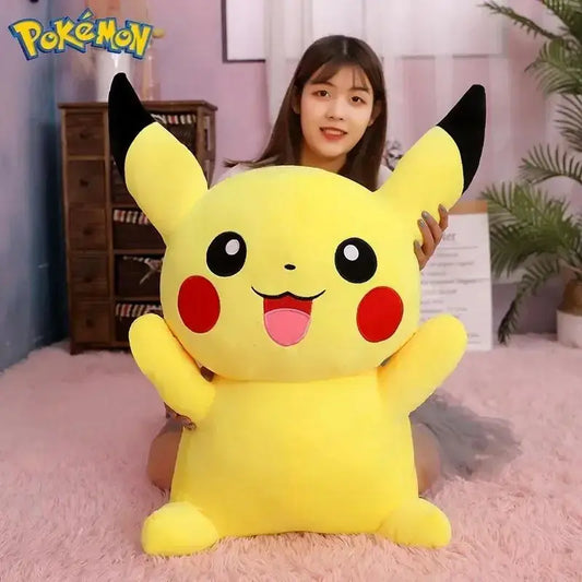 80cm Big Size Pokemon Pikachu Plush Doll Japanese Anime Cute and soft  Pikachu Children's accompany Collection Toys Gifts