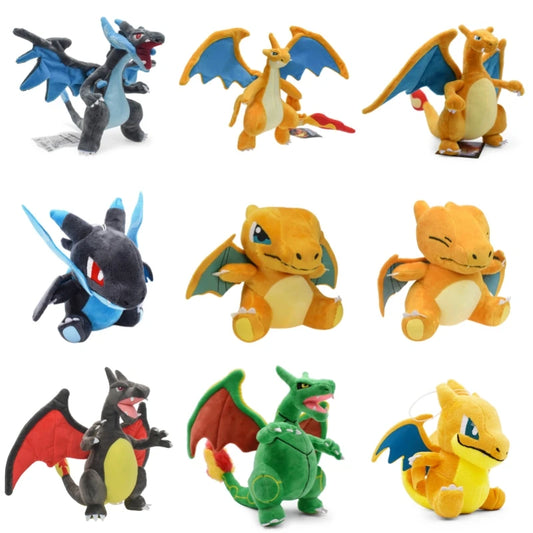 Pokemon Anime Figure Mega Evolution Charizard X Y Plush Toy Kawaii Charmander Stuffed Animal Peluche Doll Festival Gift