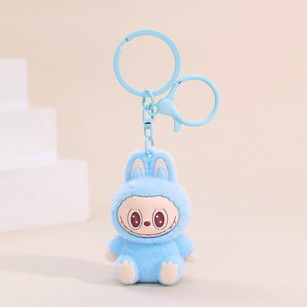 New Labubu Keychain Cartoon Labubu Backpack Pendant Decorative Car Keychain Model Doll School Bag Charm Cute Keyring Festivals