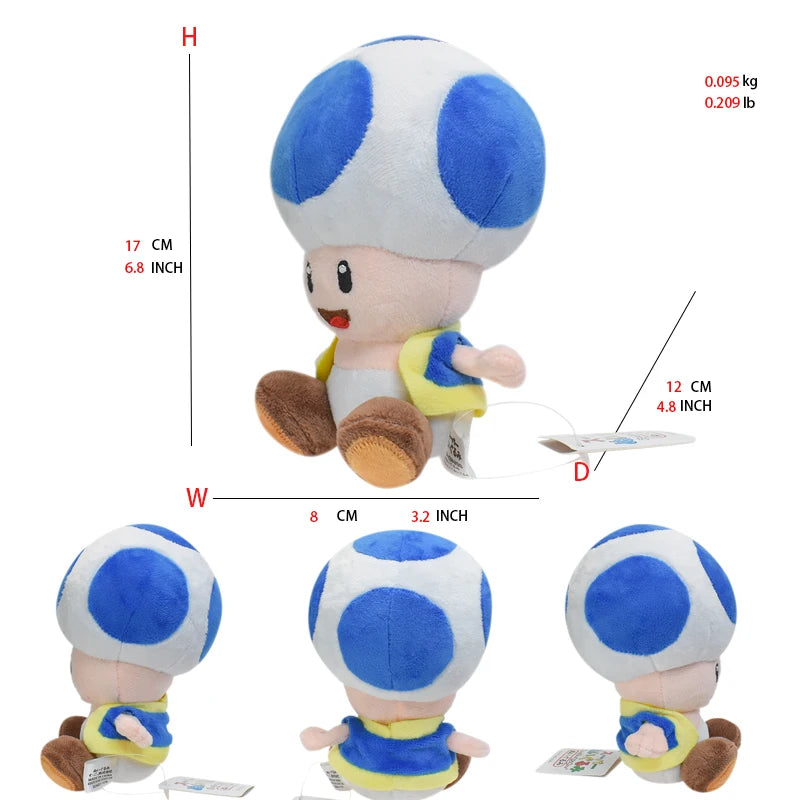 Mario Plush Toys Toad Yoshi Goomba Boo Shy Guy Ice Fire Flower Super Star Poison Piranha Cute Anime Stuffed Cartoon Peluche Doll