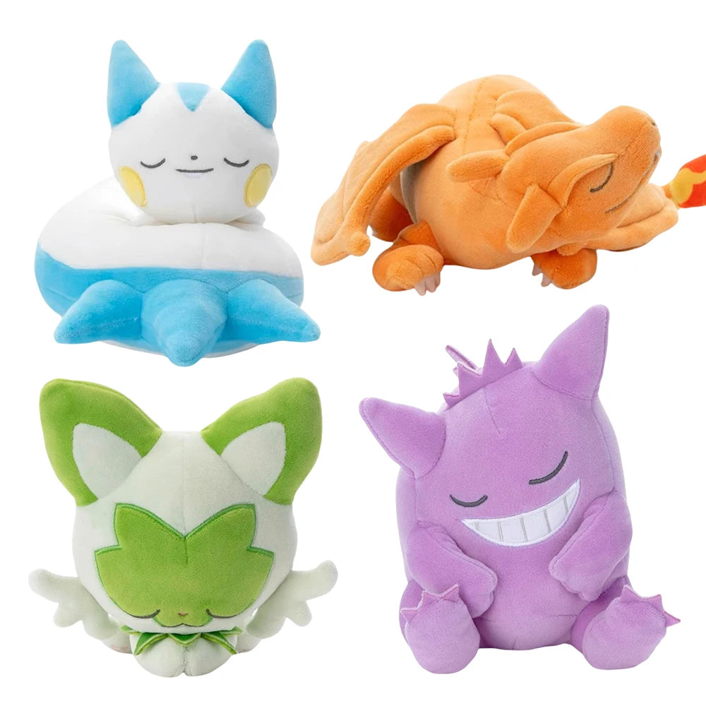 Pokemon Pikachu Gengar Sleeping Series Plush Sprigatito Pachirisu Stuffed Doll Charizard Peluche Anime Toy Hobbies Xmas Kid Gift