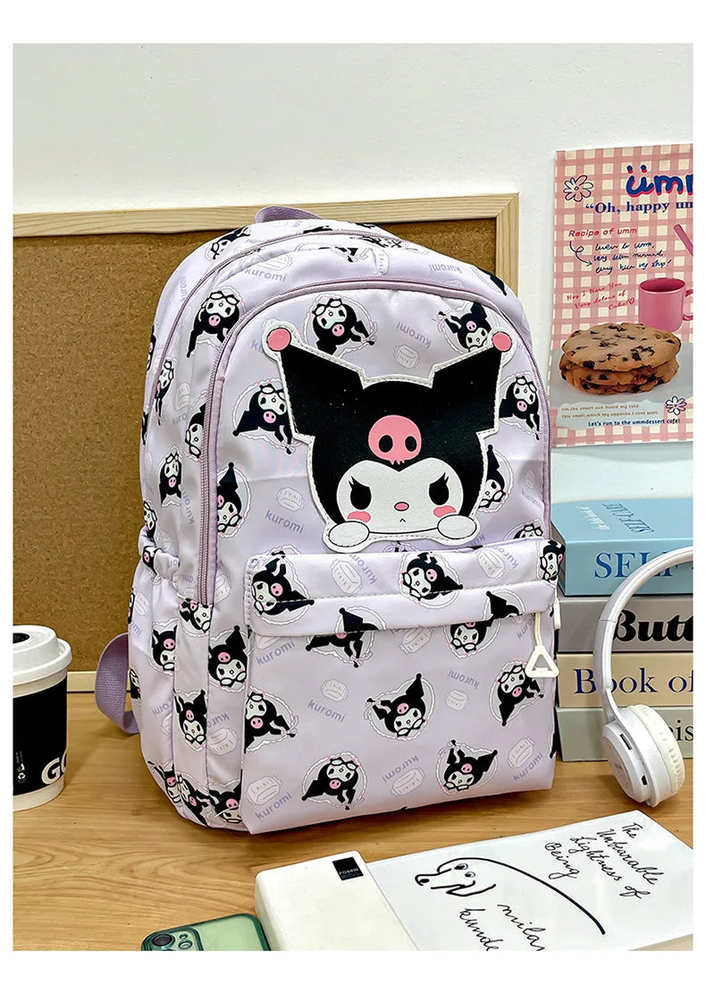 Anime Sanrio Plush Toy Cinnamoroll Backpack Children Girl Boy Black Blue Schoolbag Kawaii Student School Bag Computer Large Gift