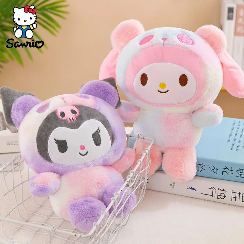 Kawaii Sanrio Plush Toy 25CM Anime Dolls Kuromi Cinnamoroll Stuffed Animal Children's Toys Hello Kitty My Melody Plushies Gifts