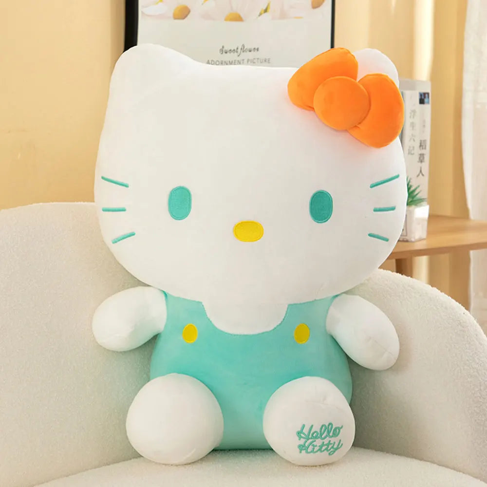 35CM Kawaii Hello Kitty Plush Toys Cute Anime Sanrio Sunflower Kt Cat Plushies Doll Room Decoration Dolls Baby Christmas Gift