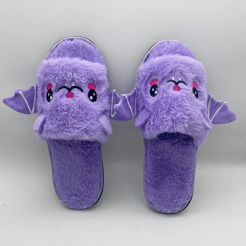 TreasuringU Halloween Kawaii Bat Plush Toys with Slippers Cute Plushie Dolls Cartoon Funny Ghost Toys Kids Birthday Gift