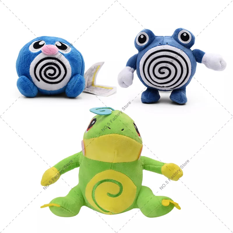 Pokemon Kawaii Poliwag Poliwhirl Anime Plush - Plushy Mart