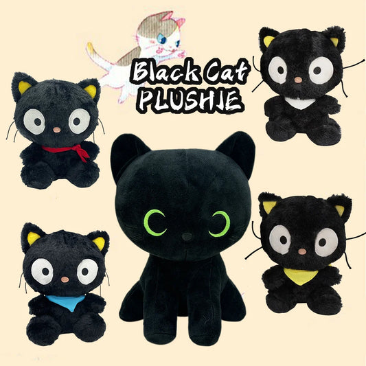 TreasuringU Lovely Black Cat Plush Toys Kawaii Stuffed Animal Black Dolls House Sofa Car Pillows Children Birthday Gifts