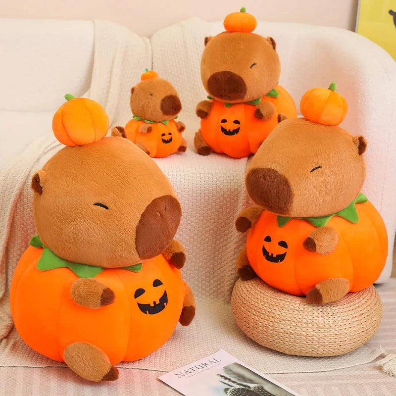 25cm Cute Creative Capybara  Pumpkin Capybara Stuffed Lovely Capybara  Halloween Celebration Birthday Holiday Gift