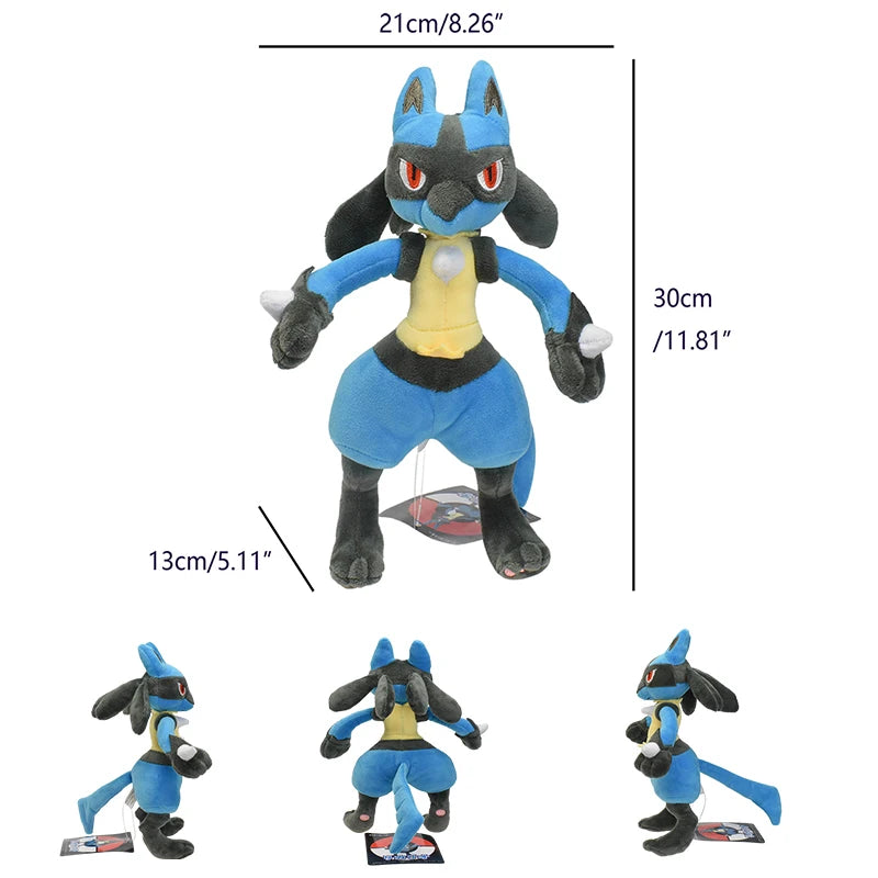 Lucario Pokemon Peluche Plush Toy Anime Shiny Lucario Mega Lucario Soft Stuffed Doll Birthday Gift