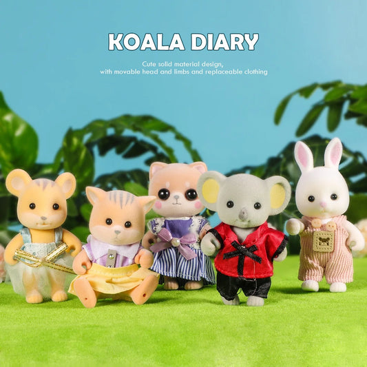 Koala Diary Original Doll Simulation Small Animal Model Miniature Scene Decoration Children's Play Home Doll Birthday Gift