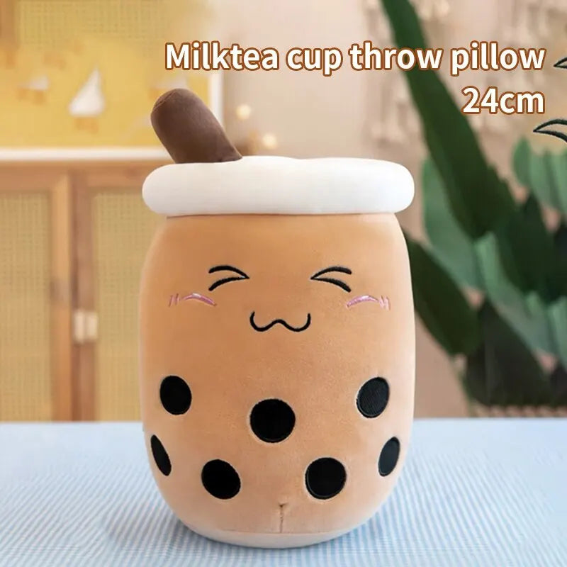 1Pcs Simulation Milk Tea Cup Pillow Plush Toy Small Pearl Milk Tea Cute Funny Doll Creative Decoration