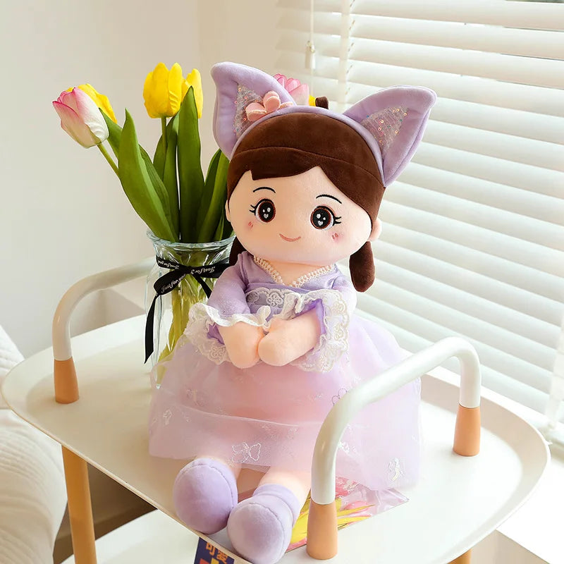 40-110CM Lovely Princess Girls Doll Plush Toys Soft Flower Skirt Spring Cute Children Toy Christmas Birthday Gift Toys for Girls