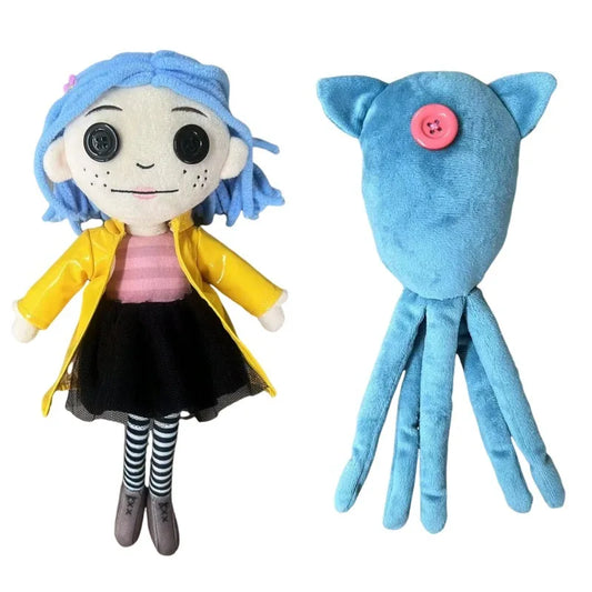 Coraline Squid Plush Stuffed Doll Toy Cartoon Figure Soft Pillow Cute Collection Dolls Kawaii Ornament Kids Toys Birthday