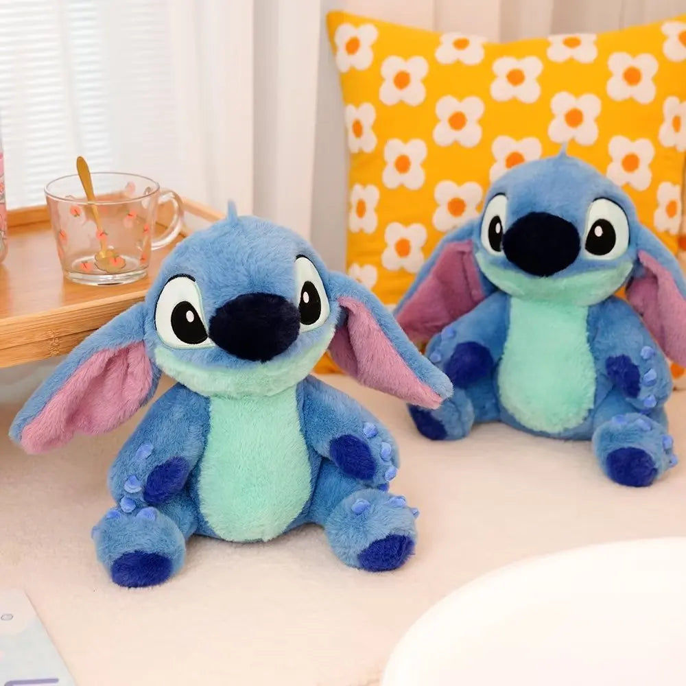 30cm Soft Cuddly Stitch Plush Toy High Quality Fluffy Stuffed Anime Sitting Stitch Plushies Appease Doll Xmas Gifts Girl