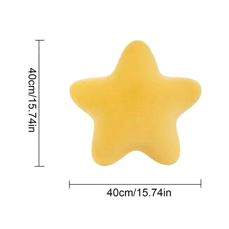 Yellow Star Throw Pillow Cuddly Stuffed Star Shape Sofa Cushion Cute Toy For Kids Stuffed Plush Toy For Bed Couch Sofa Chair