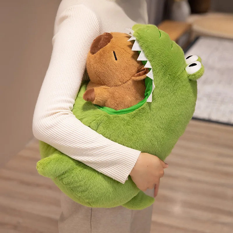 New Crocodile Capibala Plush Toy Simulation Capybara Anime Fluffty Toy Cute Animals Stuffed Pillow Doll Kids Birthday Gifts Toy