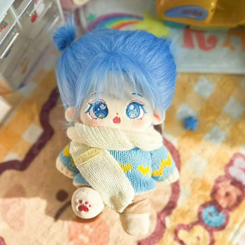 20cm New Plush Cotton Doll Idol Stuffed Super Star Figure Dolls Twelve Constellations Doll With Clothes Can Change Clothes Gift