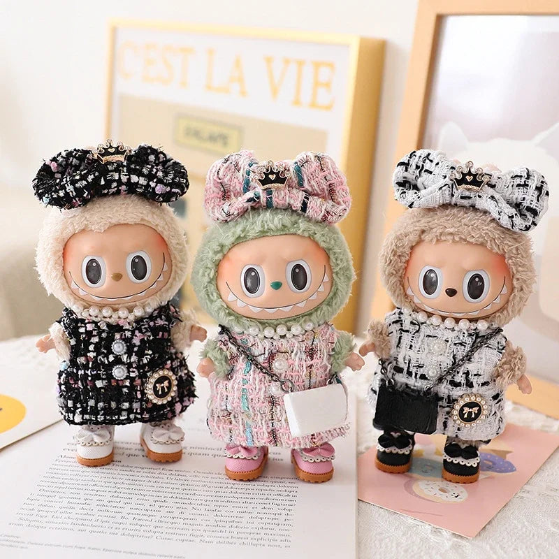 Mini Doll'S Clothes Outfit Accessories For Korea Exo 15-17cm Labubu Idol V1 V2 Sweet Girl New Year's Set 4 colors Clothing Gift