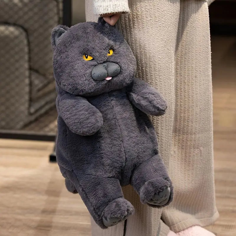 30cm-60cm Kawaii British Shorthair Cat Soft Plush Toys Stuffed Animal Dolls Gift Lovely Fat Gray Cats Pillow Home Decor