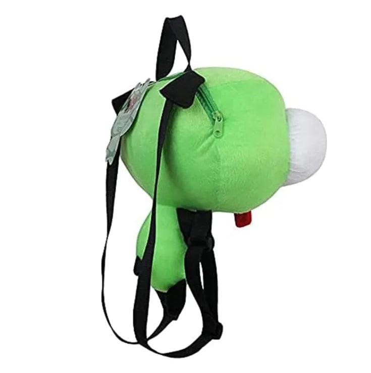 New Alien Invader Zim 3D Eyes Robot Gir Knapsack Cute Stuffed Plush Green Kawaii Plush Doll Knapsack for Gir’s Xmas Gifts