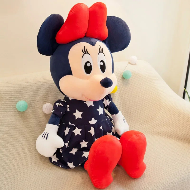 35cm Disney Mickey Mouse Plush Toys Kawaii Anime Mickey Minnie Stuffed Plush Models Decoration Dolls Girls Birthday Xmas Gift