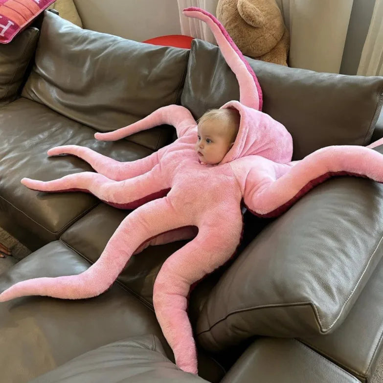 Hot Sale 130cm Big Size Octopus Plush Stuffed Toy Soft Animal Lovely Octopus Simulation Home Accessories Doll Kid Xmas Gift