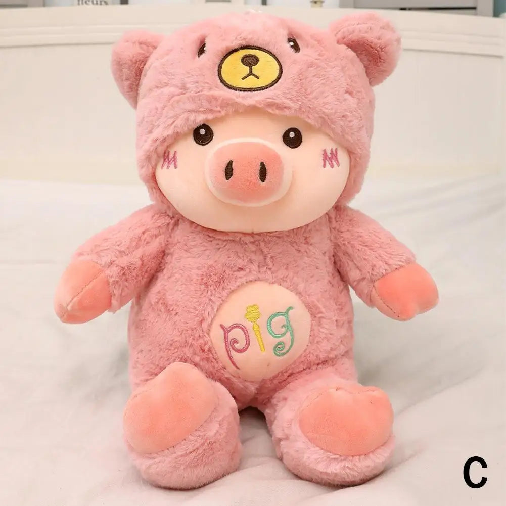 1pc Cute Piggy Plush Toy Kawaii Soft Stuffed Animal Doll Throw Pillow Christmas Halloween Birthday Gifts For Girl