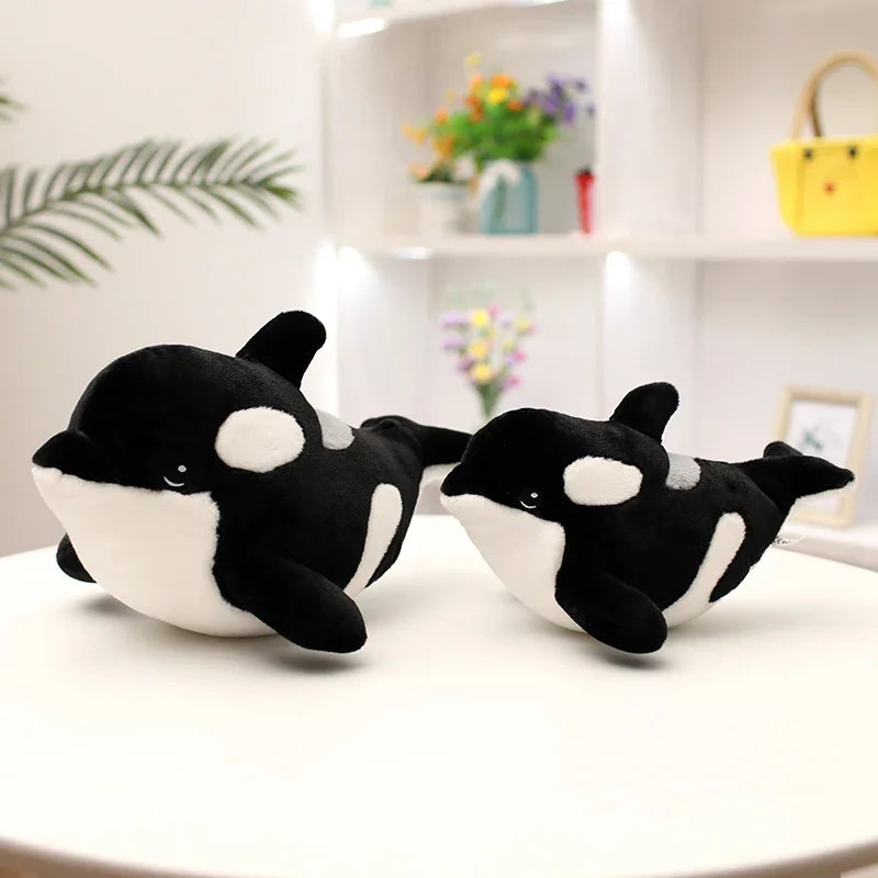 Simulated Killer Whale Plush Toys Stuffed Orcinus Orca Fish Doll Cute Shark Cartoon Soft Sleep Pillow Kids Girls Baby Gift