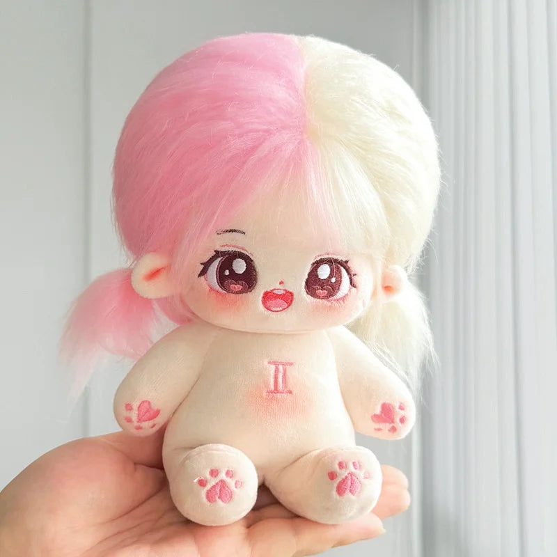 20cm Kawaii Plush Cotton Doll Idol Stuffed Super Star Figure Dolls Twelve Constellations Doll Can Change Clothes Gift