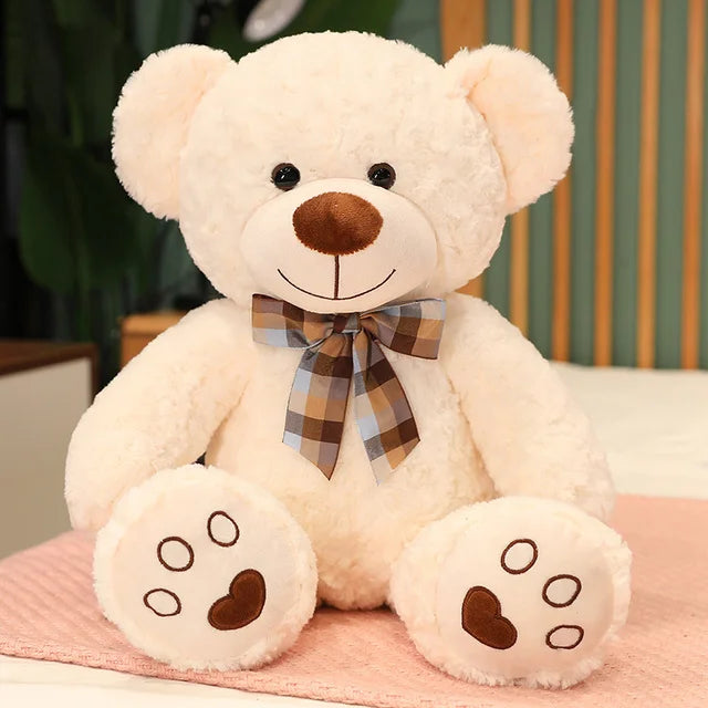 35CM Cute Colorful Bow Tie Bear Doll Plush Toy Hug Bear Doll Children Birthday Gift Pillow bear Home Living Room Bedroom