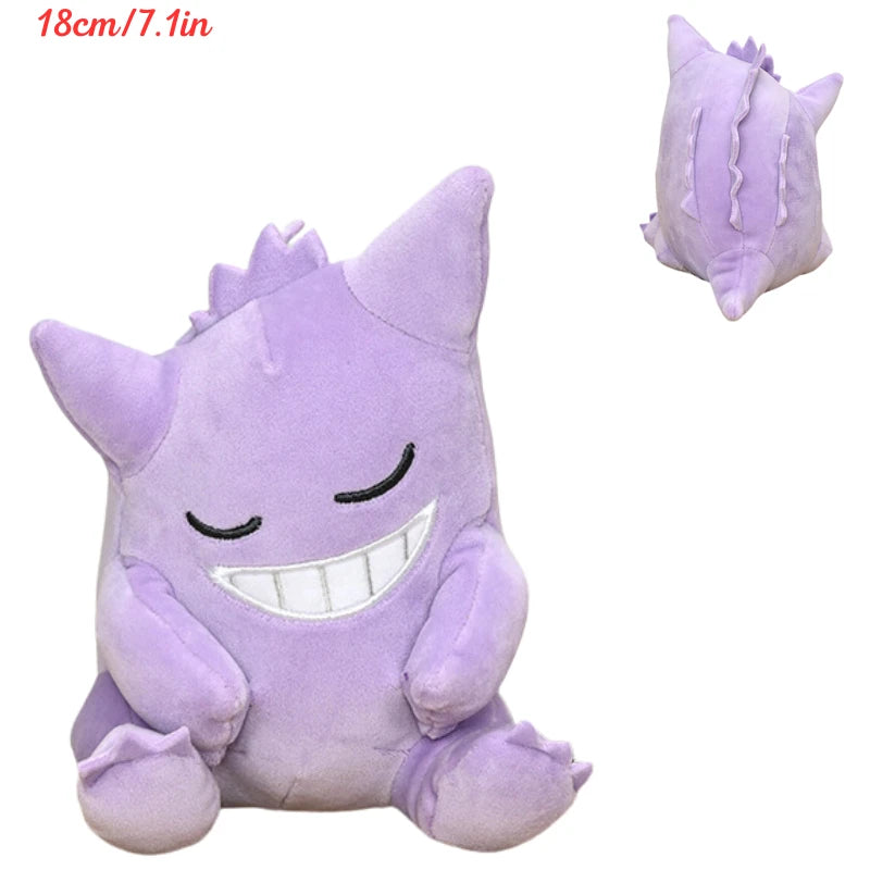 Kawaii Pokemon Sleeping Gengar Eevee Cubone Chikorita Soft Plush Toys Cute Anime Lucario Vaporeon Charmander Peluche Dolls Gifts