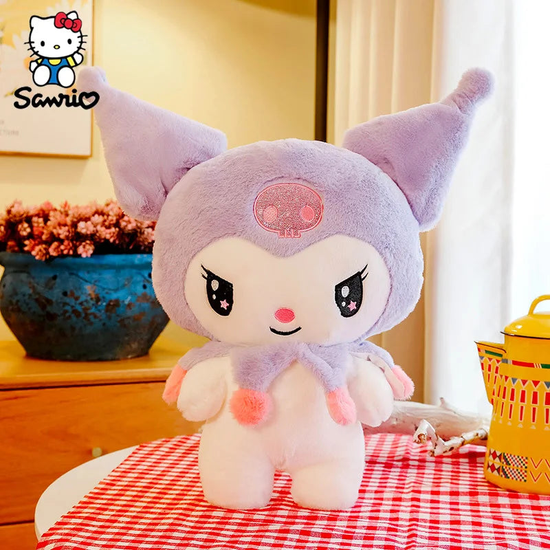 Kawaii Sanrio Plush Toys 25cm Kuromi My Melody Plushies Dolls Cute Sanrio Merch Cartoon Anime Stuffed Plush Toys Birthday Gifts