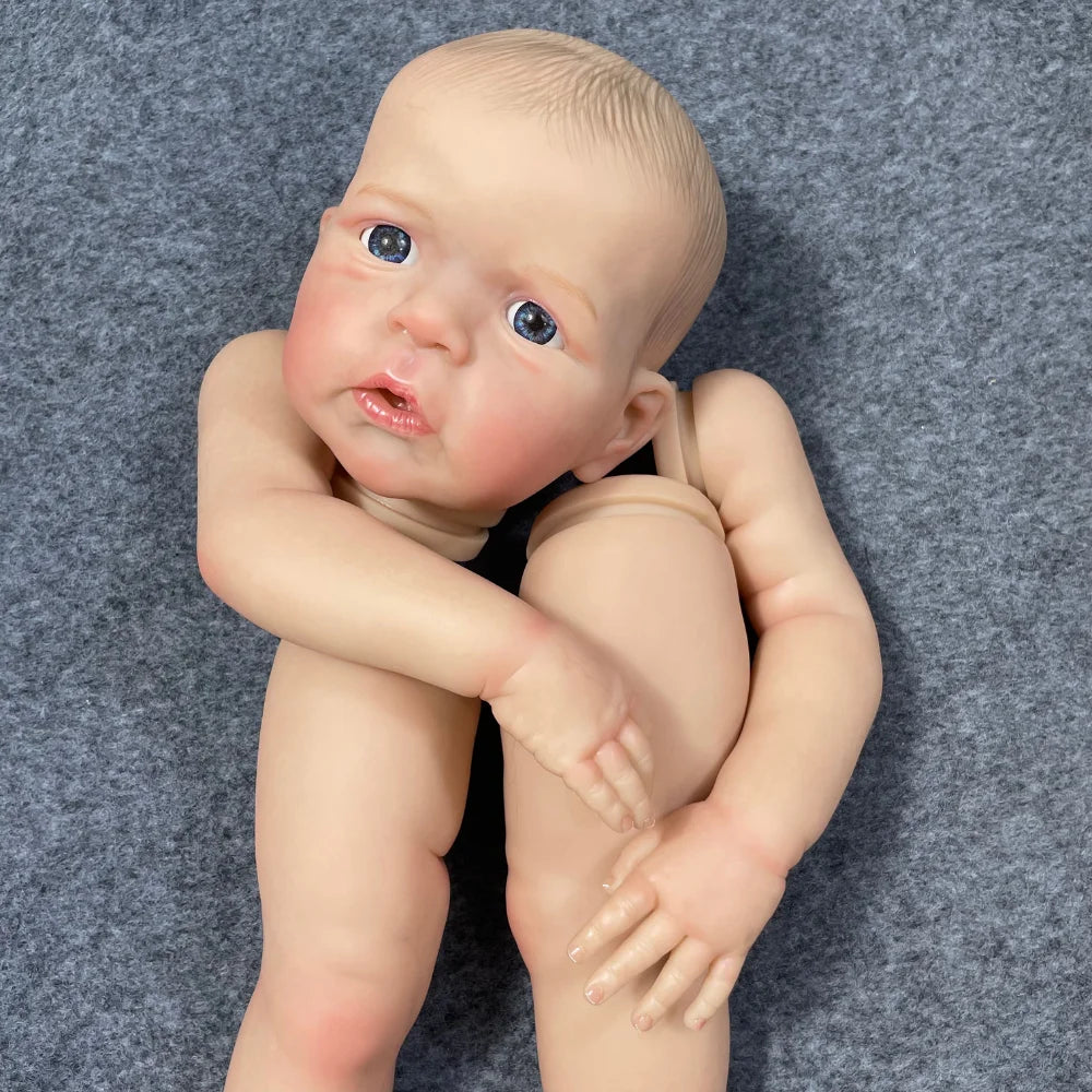 24-25Inch Already Painted Reborn Doll Kit Sandie Large Baby 3D Skin Visible Veins DIY Collectible Art Doll Unassembled Parts Toy