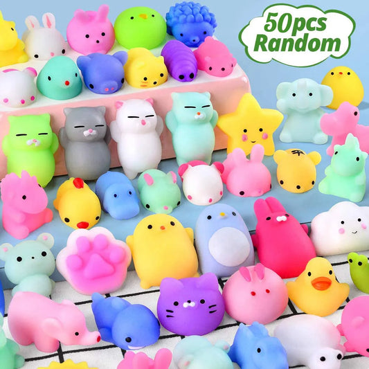 10/50PCS Mini Squishy Toys Mochi Squishies