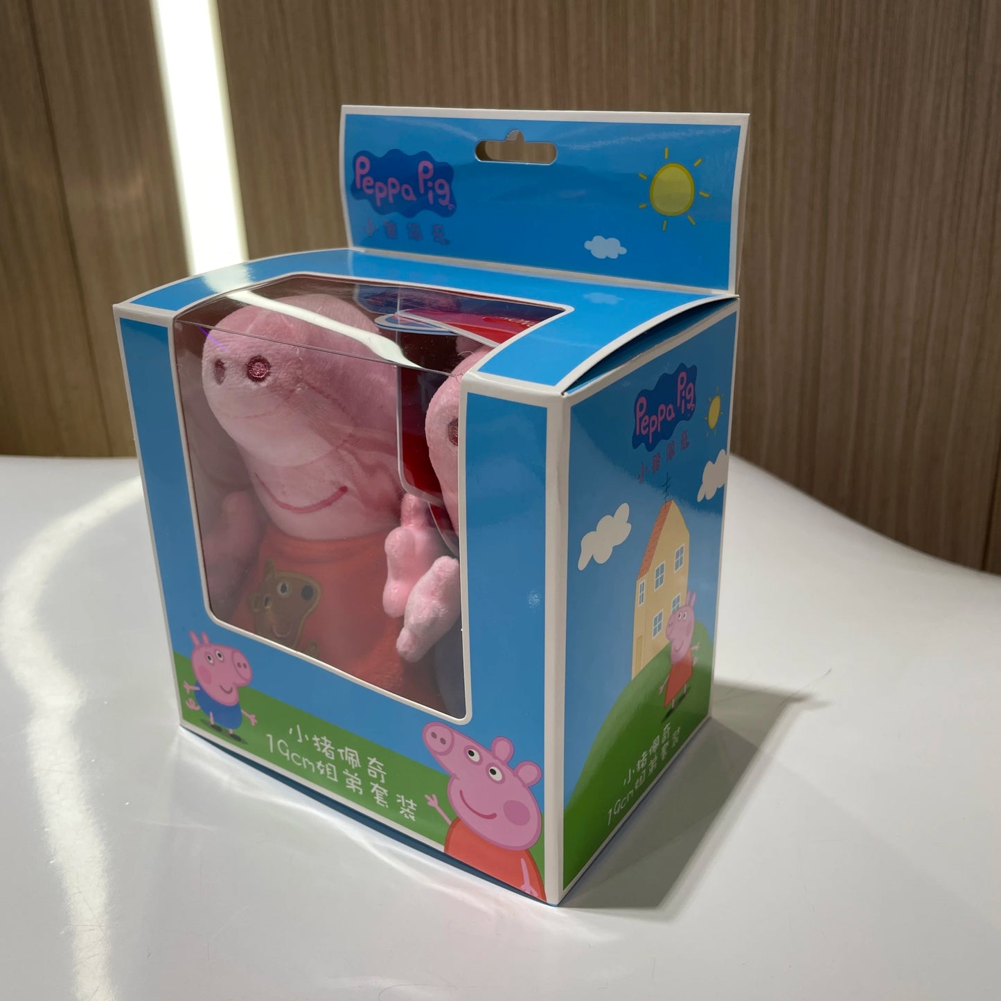 2pcs/set Genuine Peppa Pig kids Plush Toys peppa with Teddy bear George with Dinosaur Soft Stuffed Dolls Kids Toys original box