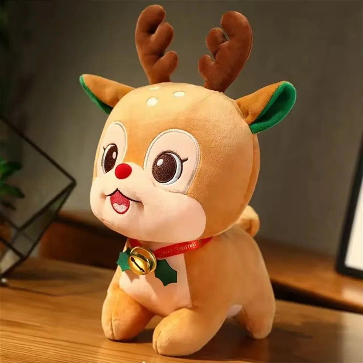 New Funny Creative Christmas Series Apple Deer Tree Snowman Soft Plush Toys Sofa Decoration Birthday Festival Present