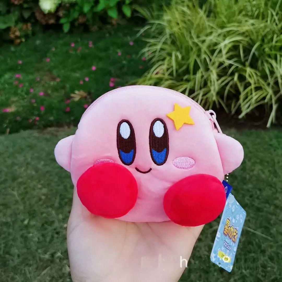 Cartoon Kirby Star Game Peripheral Series Kirby Plush Toy Girl hand crossbody Women's Mobile Phone Bag Coin Purse Kids Xmas Gift