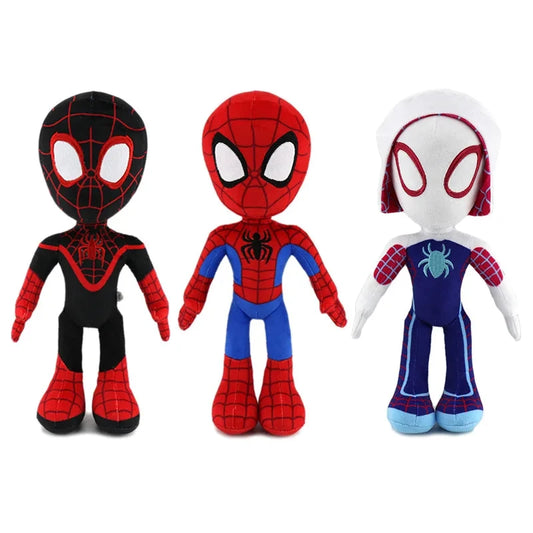 32CM Anime Avengers Spiderman Plush Toys Into the Spider-Verse Gwen Peter Parker Noir Dolls Soft Stuffed Toy For Kids Gift