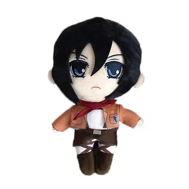 Anime Attack on Titan Plush Toys Doll Kawaii Levi Eren Mikasa Cute Kawaii Collection Green Stuffed Doll Birthday Gifts For Kids