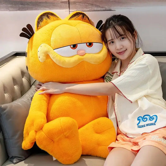 MINISO Garfield Plush Toy Funny Lazy Ginger Fat Angry Cat Kittens Stuffed Doll Anime Kitty Peluche Animal Sofa Cushion Kid  Gift